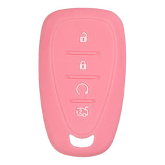 Silicone Key Cover for Chevrolet Cruze Volt Traverse Trailblazer Blazer 2017-2021 HYQ4EA 13529662 (4 Button - Pink)