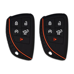 Silicone Key Cover for Chevy Silverado 1500, Sierra 1500/2500HD/3500HD 2022–2025 (Double Black - 2 Pack)