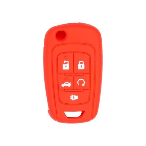 Silicone Key Cover for Cruze Equinox Impala Malibu Sonic Terrain Lacrosse Regal Verano Encore Allure P409MK74946931 5921873 (5 Button)