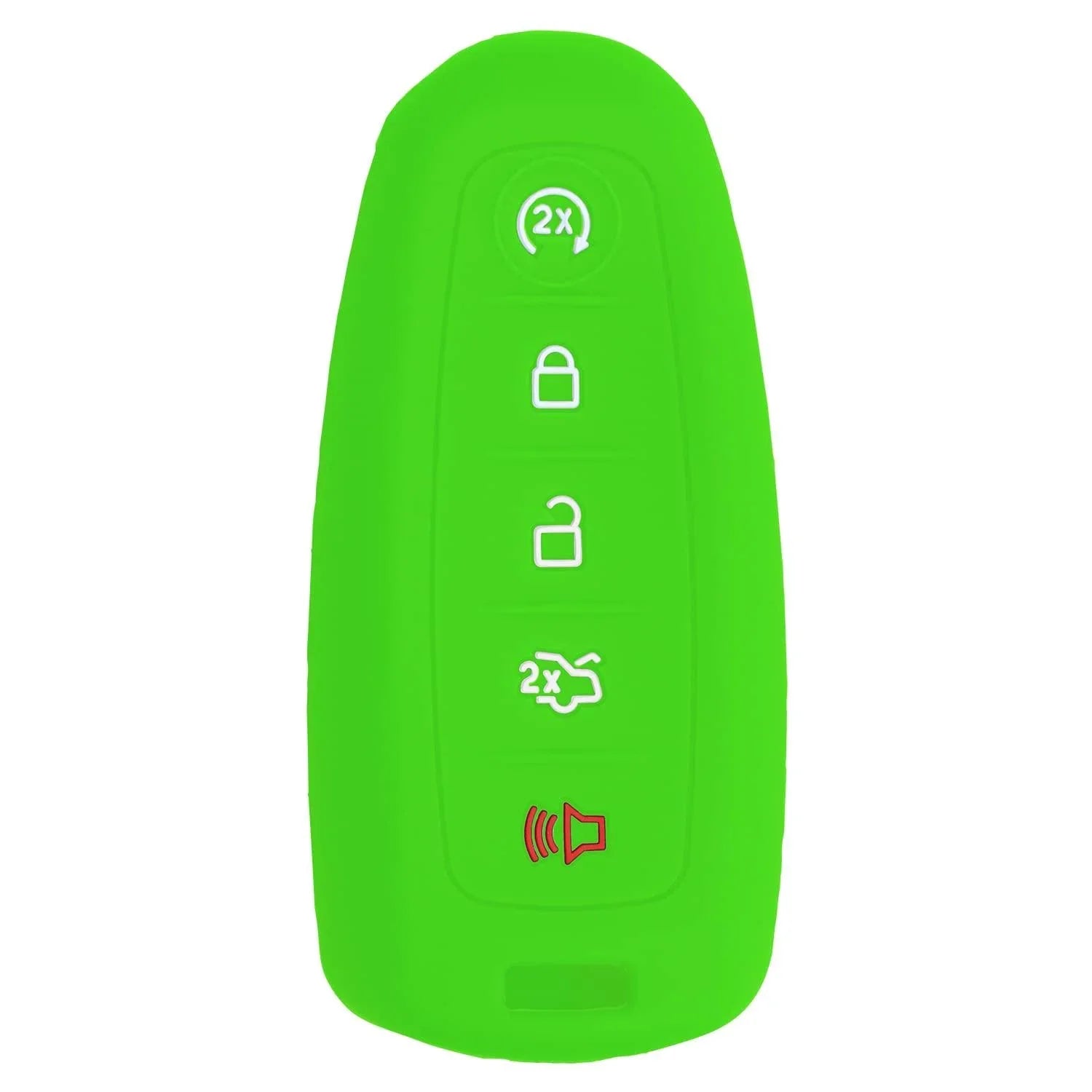 Silicone Key Cover for Ford Edge Explorer Flex Taurus Focus Expedition Escape 2011-2020 M3N5WY8610 164-R8092 (Green - 5 Button)