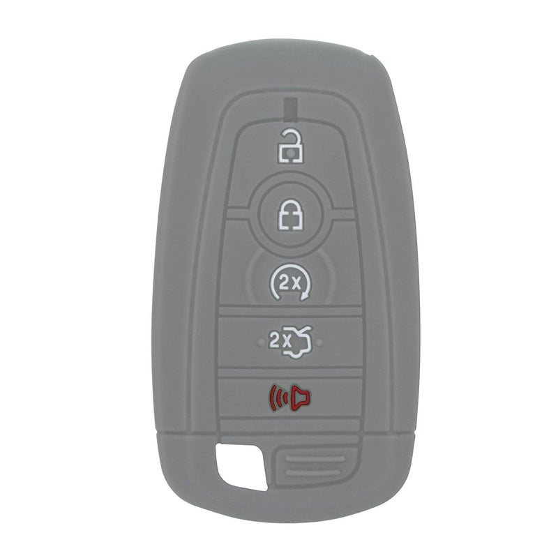Silicone Key Cover for Ford Fusion Explorer Edge Mustang Expedition 2017-2021 M3N-A2C93142600 164-R8149 (5 Button - Grey)