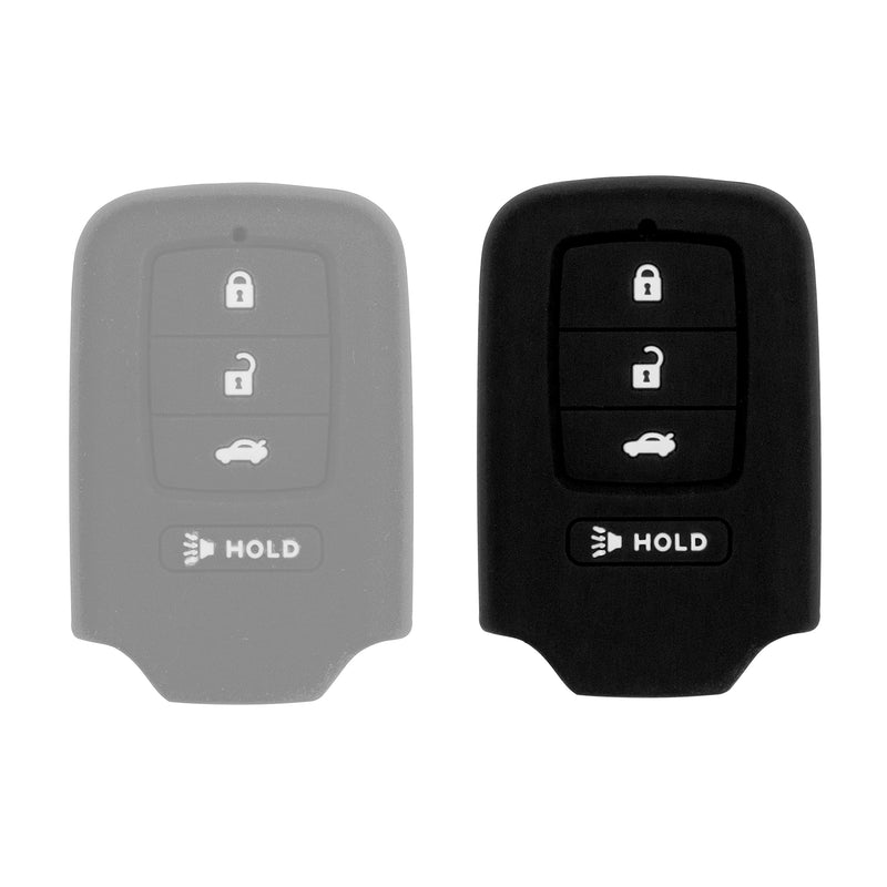 Silicone Key Cover for Honda Civic Accord 2013-2020 KR5V2X (Black & Gray - 4 button)