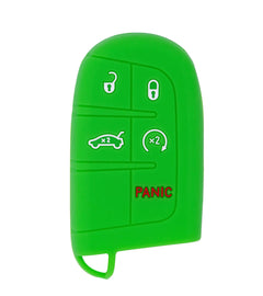 Silicone Key Cover for Jeep Grand Cherokee Compass Journey Durango 2011-2021 M3N40821302 68066350AG (5 Button - Green)