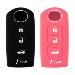Silicone Key Cover for Mazda 3 6 CX-5 CX-7 CX-9 MX-5 Miata CX-3 2 Speed 3 2009-2020 KR55WK49383 GJY9-67-5DFY (4 Button)
