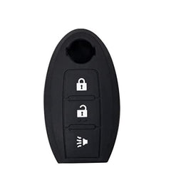 Silicone Key Cover for Nissan Murano 2007-2020 CWTWBU619 (3 Button - Black)
