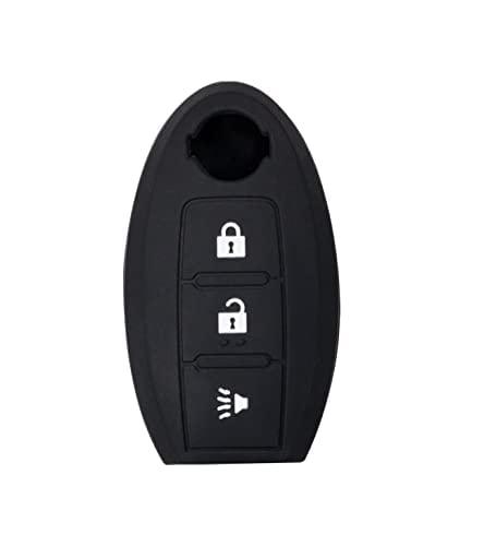 Silicone Key Cover for Nissan Murano 2007-2020 CWTWBU619 (3 Button - Black)