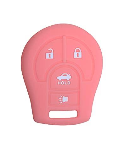Silicone Key Cover for Sentra Versa Versa Note 2013-2019 CWTWB1U751 (4 Button - Pink)