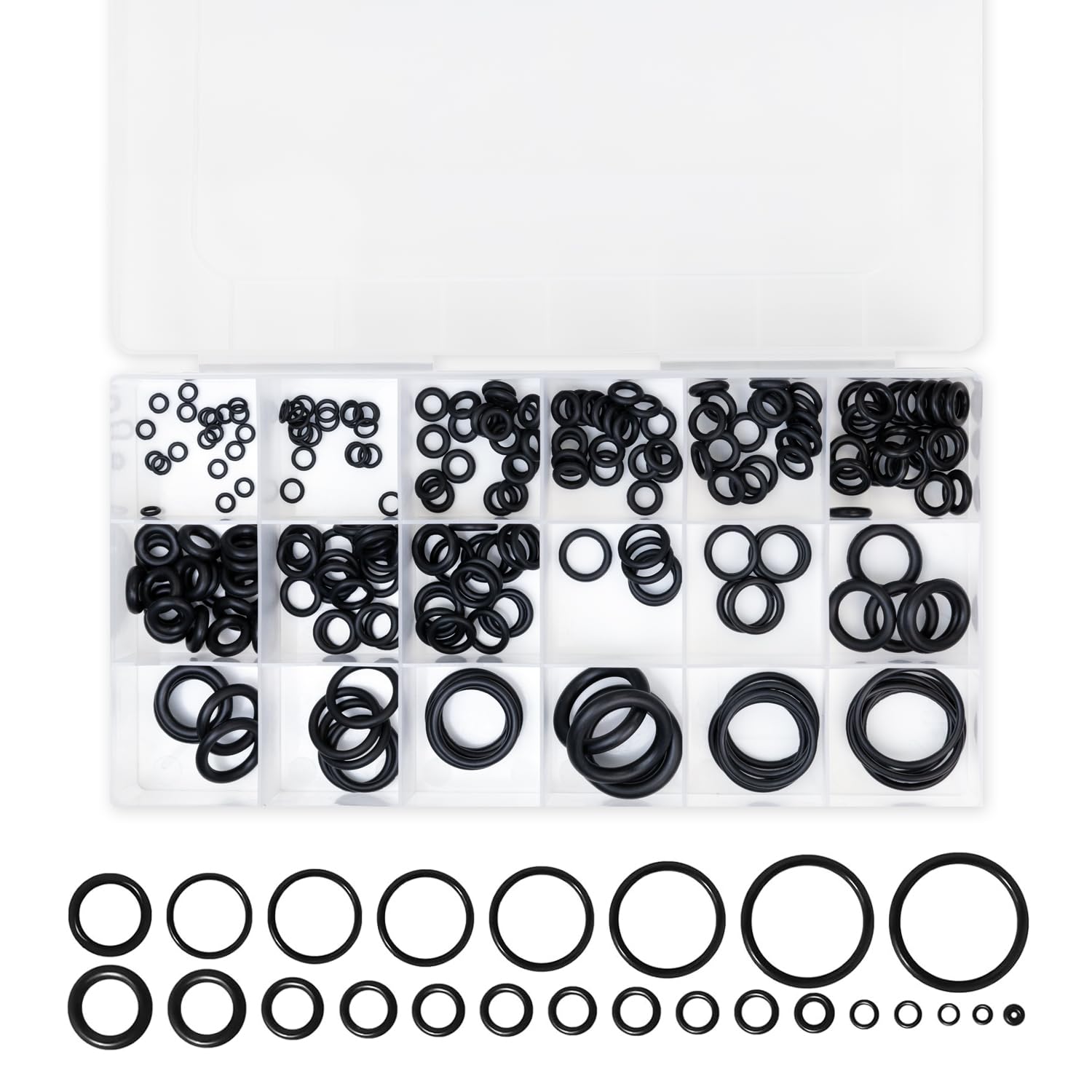Silicone Universal O-Ring Assortment Set for Automotive Faucet Pressure Washers Plumbing Sealing Repair (225Pcs)