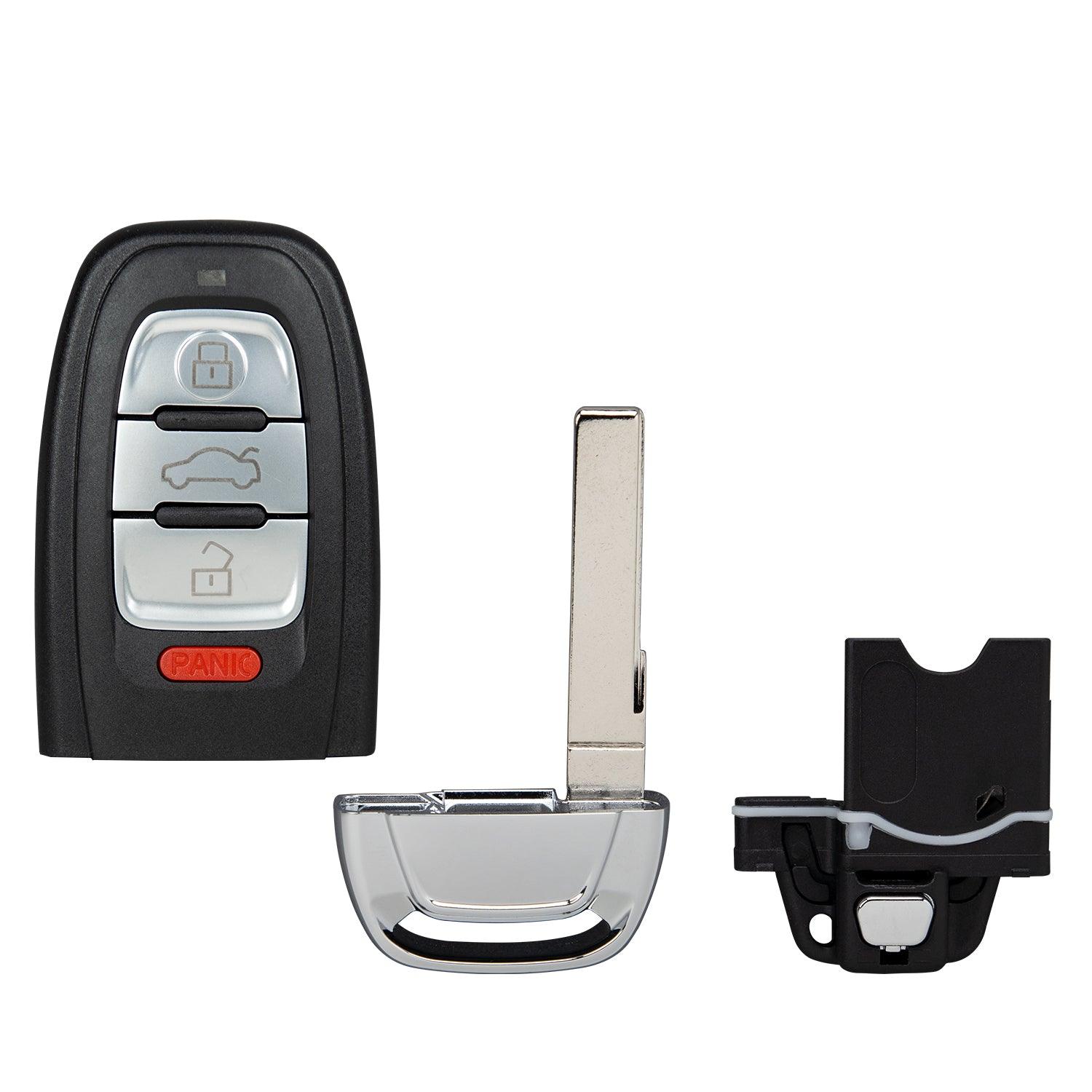 Smart Key Fob Shell Case for Audi A4 A5 S4 S5 A7 S7 A8 S8 Q5 A6 S6 Allroad 2008-2016 IYZFBSB802 8TO-959-754-G (4 Button)