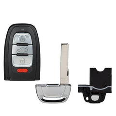 Smart Key Fob Shell Case for Audi A4 A5 S4 S5 A7 S7 A8 S8 Q5 A6 S6 Allroad 2008-2016 IYZFBSB802 8TO-959-754-G (4 Button)