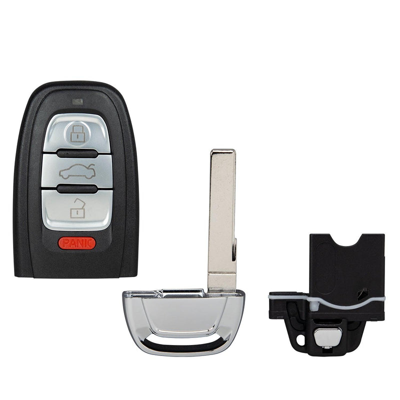 Smart Key Fob Shell Case for Audi A4 A5 S4 S5 A7 S7 A8 S8 Q5 A6 S6 Allroad 2008-2016 IYZFBSB802 8TO-959-754-G (4 Button)