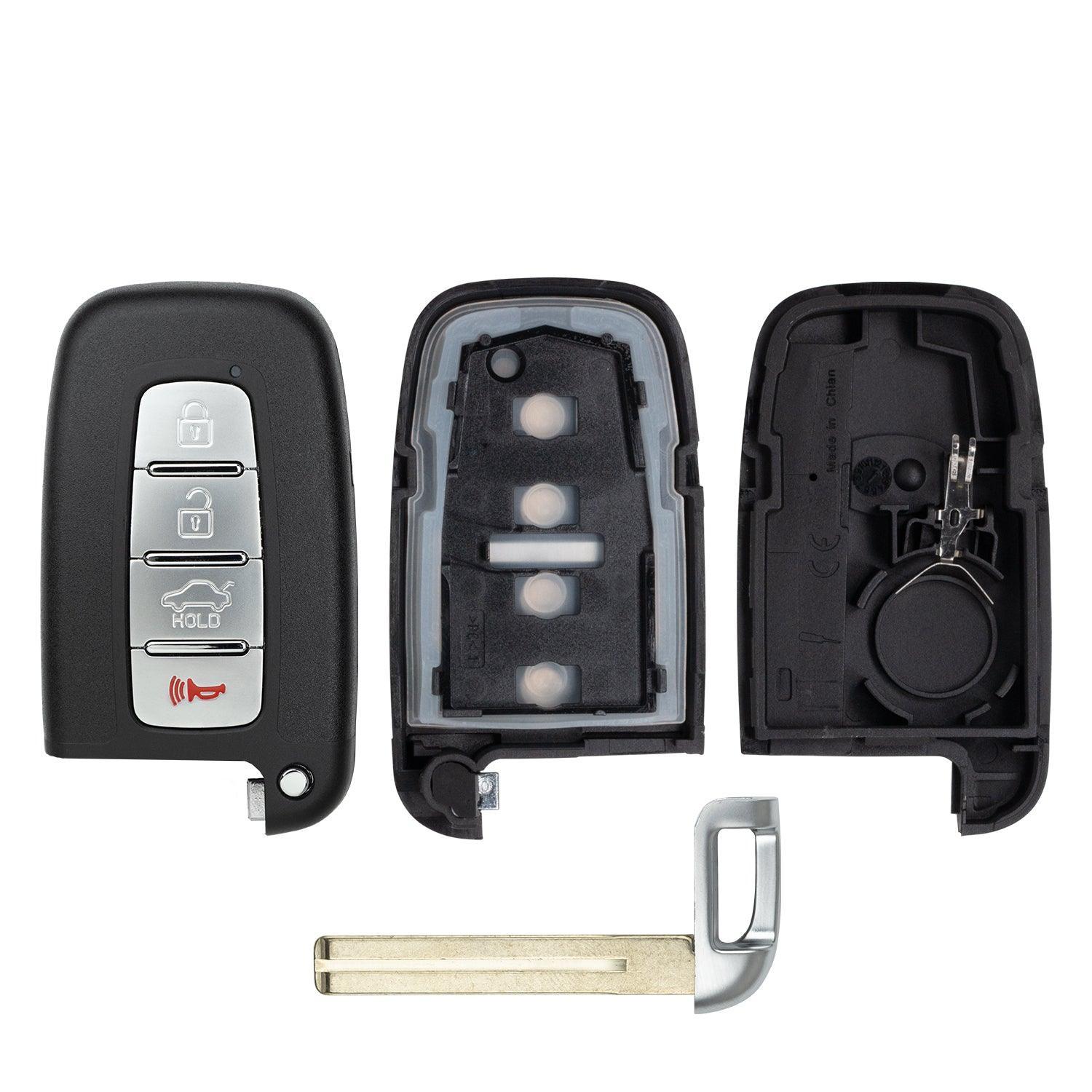 Smart Key Fob Shell Case for Azera Genesis Sonata Forte Optima Rio Sorento 2009-2014 SY5HMFNA04 ‎95440-3N250 (4-Button)