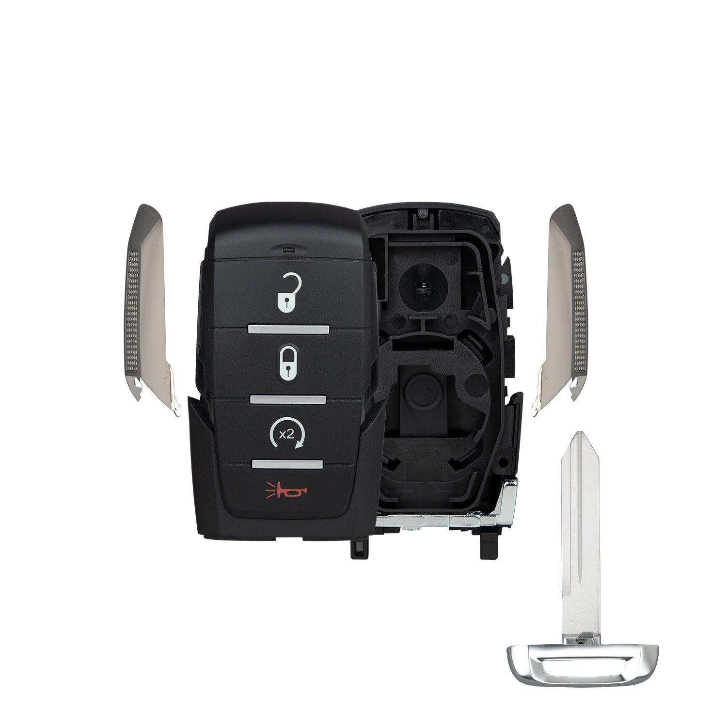 Smart Key Fob Shell Case for Dodge Ram 1500 2019-2024  OHT-4882056 68442907 (4-Button)