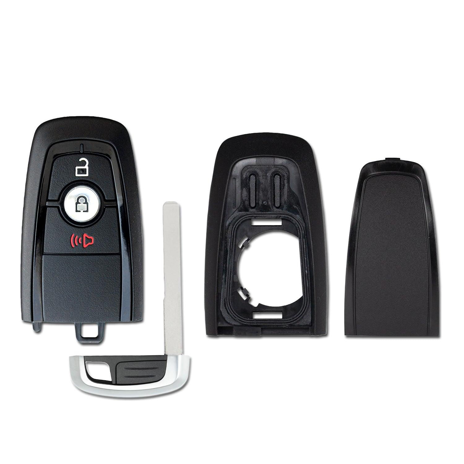 Smart Key Fob Shell Case for Ford Edge Explorer Fusion Ecosport Ranger Escape Bronco Maverick M3N-A2C931423 164-R8163 (3 Button)