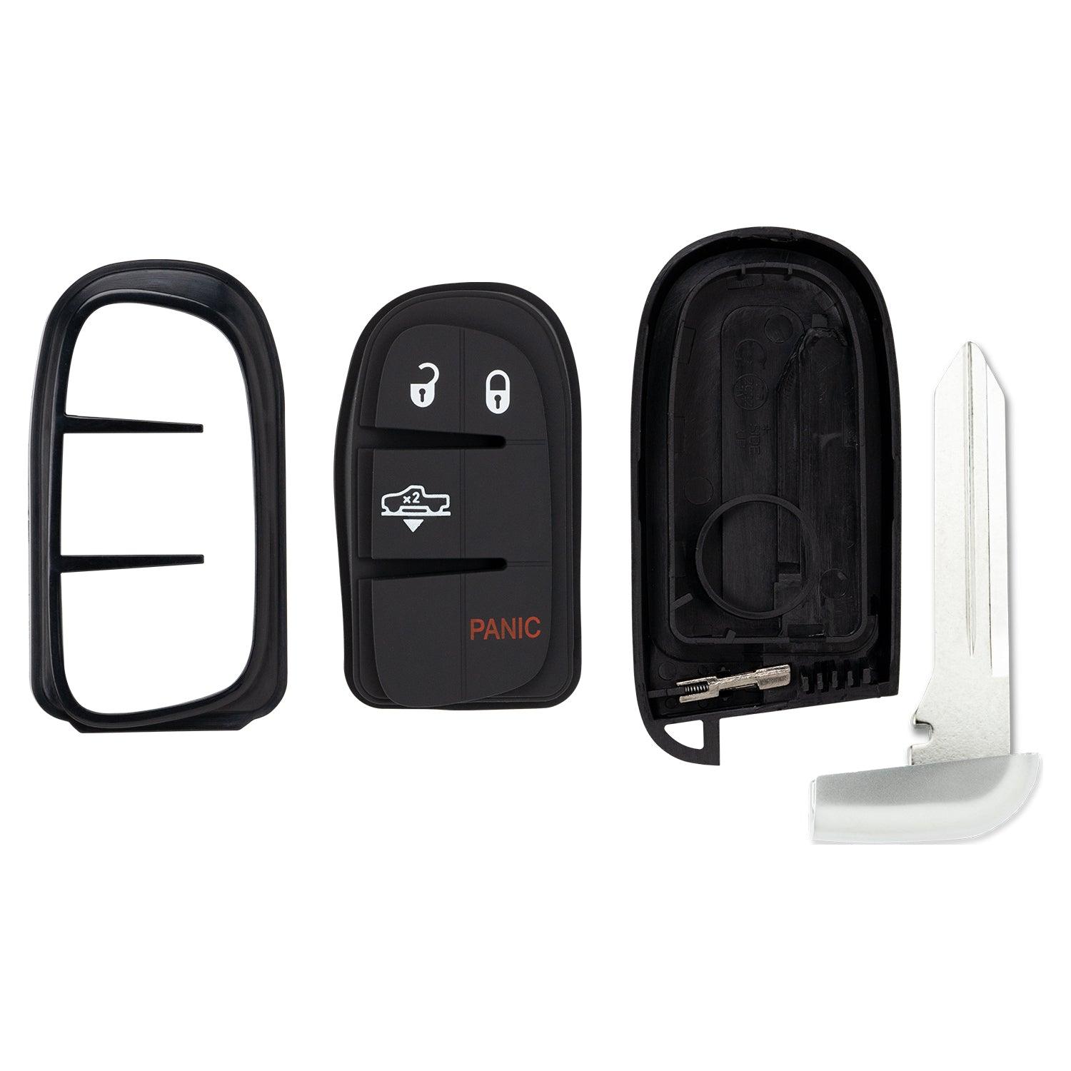 Smart Key Fob Shell Case for Ram 1500 2500 Cherokee 2013-2021 GQ4-54T 68105078 (4 Button)