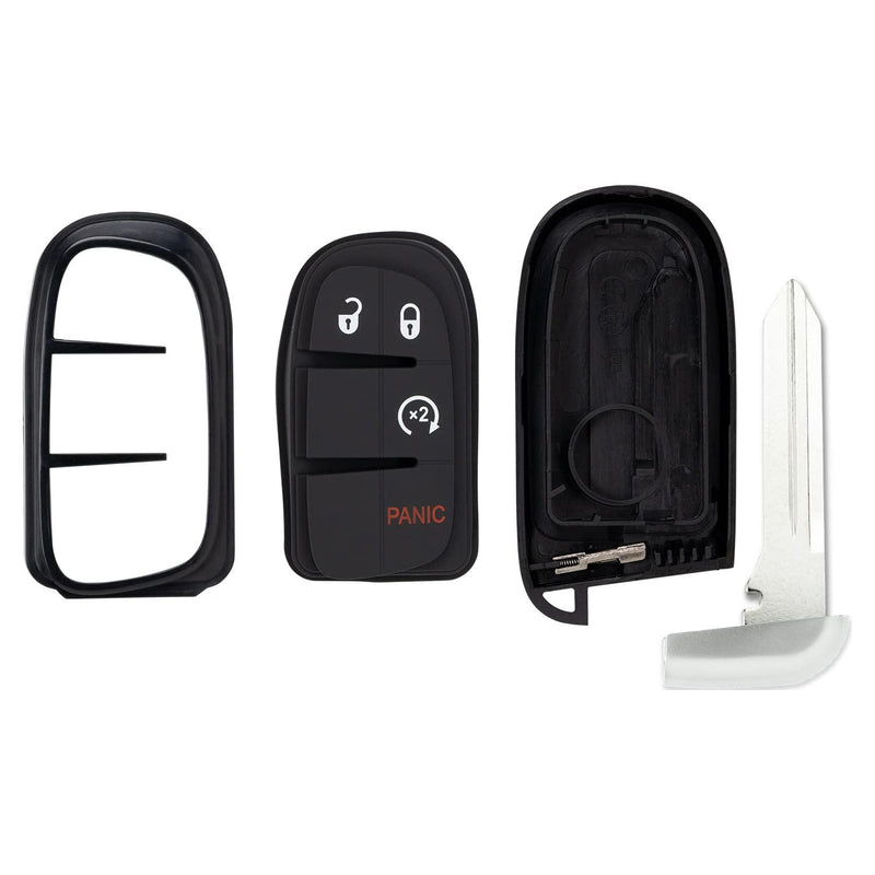 Smart Key Fob Shell Case for Ram 1500 2500 Cherokee 2013-2021 GQ4-54T 68105078 (4 Button - RS)