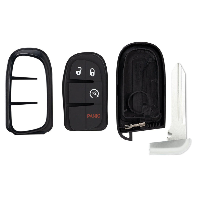 Smart Key Fob Shell Case for Ram 1500 2500 Cherokee 2013-2021 GQ4-54T 68105078 (RS - 4 Button)