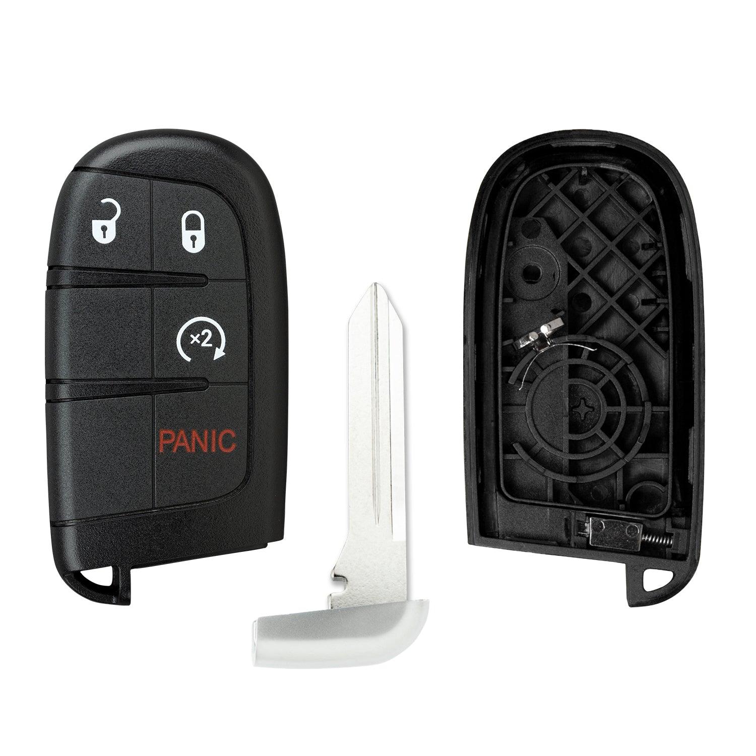 Smart Key Fob Shell Case for journey Durango Compass 2011-2021 M3N40821302 68066350AB (4 Button)