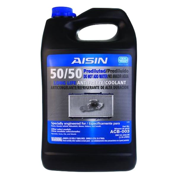 AISIN ACB-003 Prediluted 50/50 Long Life Engine Coolant and Antifreeze for 1990-2022 Acura Integra