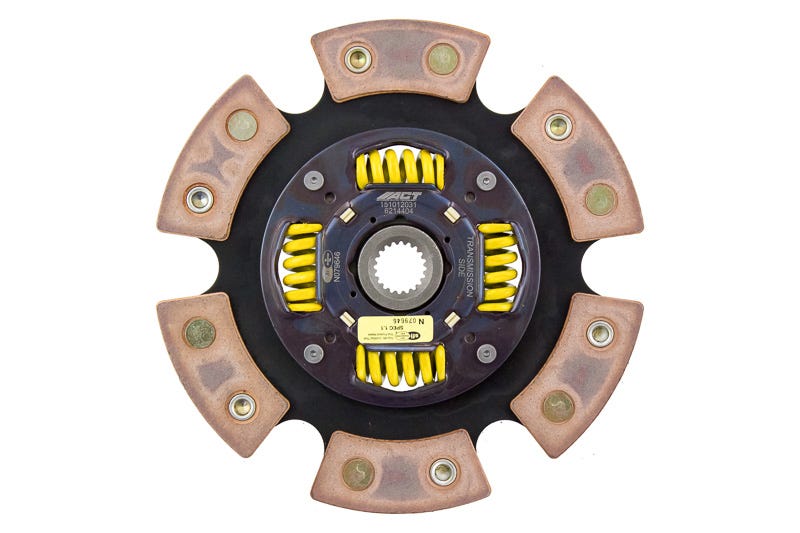ACT 6214404 6 Pad Sprung Race Disc for 2006–2015 Honda Civic
