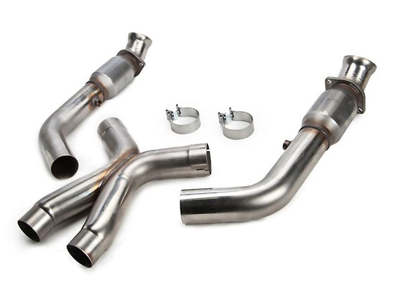 Kooks 10-15 Chevy Camaro SS/ZL1/1LE 3in x 2.5 in Conn Off Road Pipes w/ Green Cats w/ Torca Conn