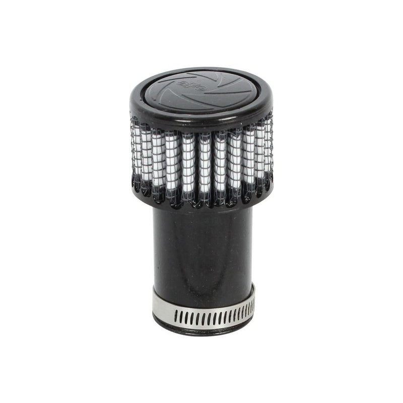 aFe Power 18-01004 Air Filter Crank Case Ventilation Pro Dry S 1 F x 2 B x 2 T(Chrome) x 1-1/2 H in (Blue)