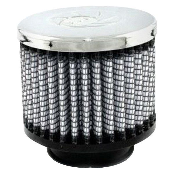 aFe Power 18-01381 Air Filter Crank Case Ventilation Pro Dry S 1-3/8 F x 3 B x 3 T(Chrome) x 2-1/2 H in (Blue)