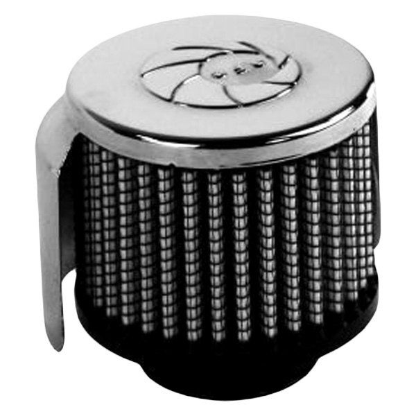 aFe Power 18-01382 Air Filter Crank Case Ventilation Pro Dry S 1-3/8 F x3 B x3 T(Chrome w/HS)x2-1/2 H in (Blue)