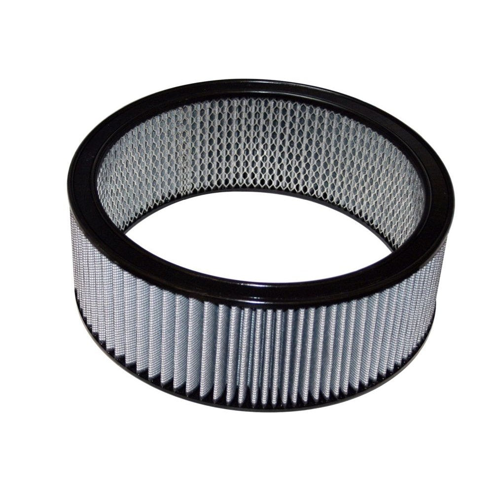 aFe Power 18-11423 Air Filter Round Racing Pro Dry S 14 OD x 12 ID x 3 H in E/M (White)