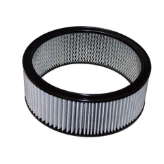 aFe Power 18-11423 Air Filter Round Racing Pro Dry S 14 OD x 12 ID x 3 H in E/M (White)
