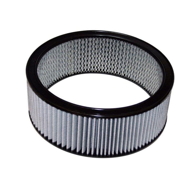aFe Power 18-11423 Air Filter Round Racing Pro Dry S 14 OD x 12 ID x 3 H in E/M (White)