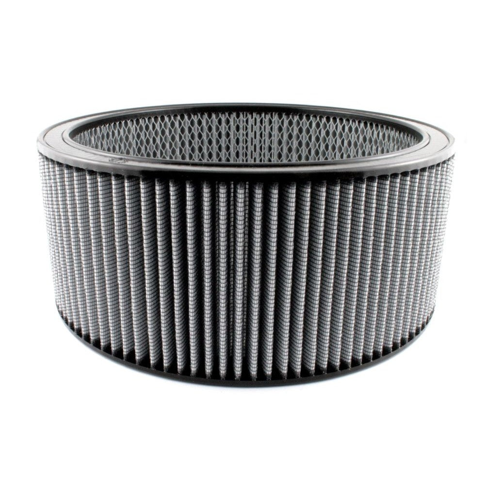 aFe Power 18-11427 Air Filter Round Racing Pro Dry S 14 OD x 12 ID x 6 H in E/M (White)