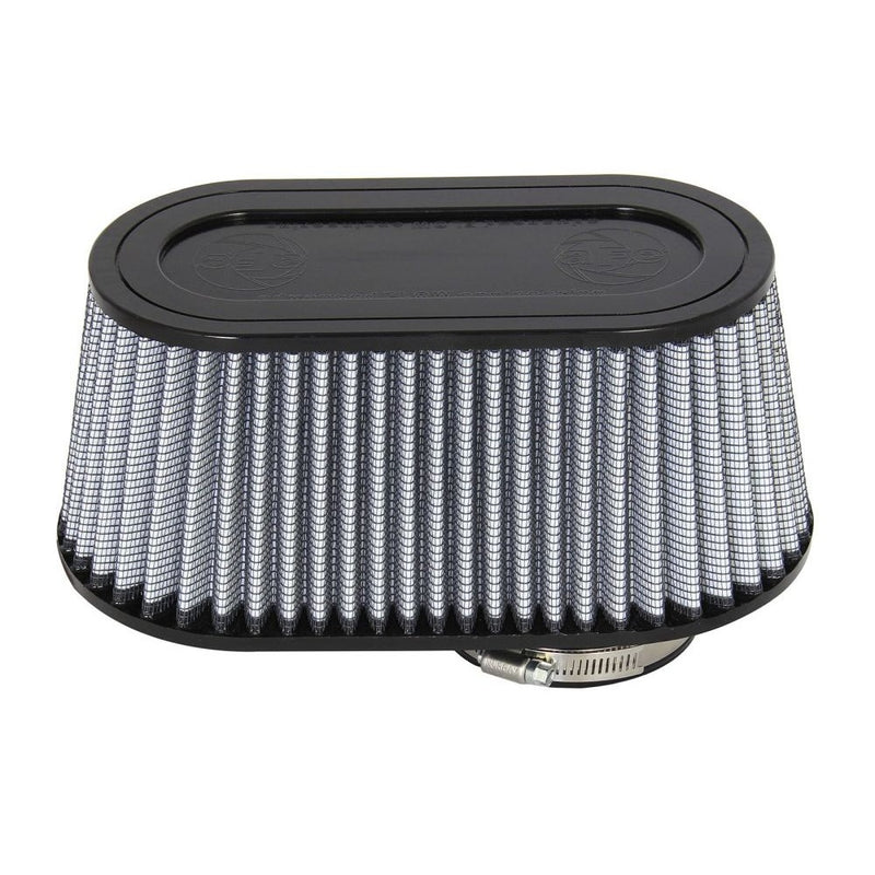 aFe Power 21-90035 Air Filter Pro Dry S 3-1/2F x(11x6)B x(9-1/2x4-1/2)T x5H in (Red)