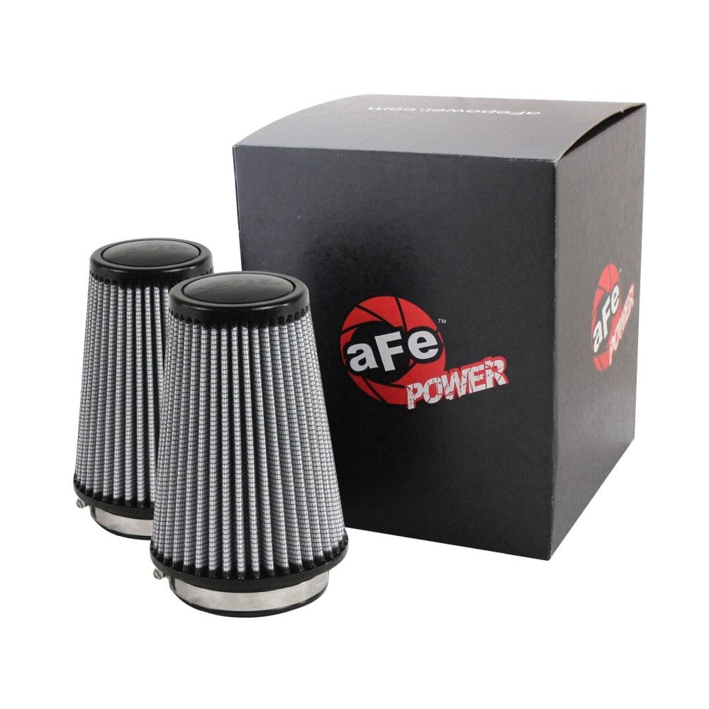 aFe Power 21-90069M MagnumFLOW Intake PRO DRY S EcoBoost Stage 2 Air Filter - 3.5 in. F x 5 in. B x 3.5 in. T x 7 in. H - 1 in. (Flange - 2 Qty.)