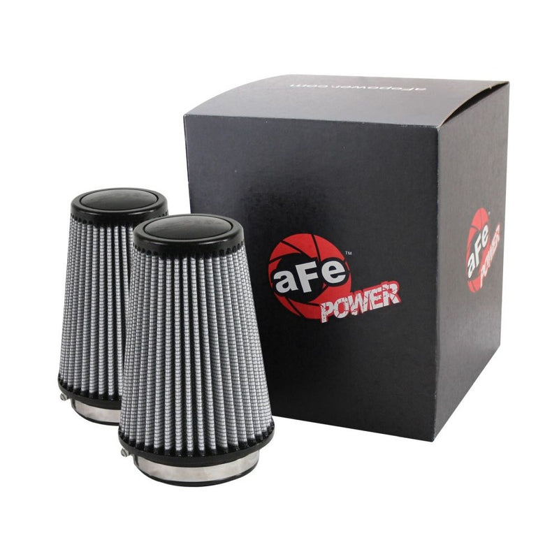aFe Power 21-90069M MagnumFLOW Intake PRO DRY S EcoBoost Stage 2 Air Filter - 3.5 in. F x 5 in. B x 3.5 in. T x 7 in. H - 1 in. (Flange - 2 Qty.)