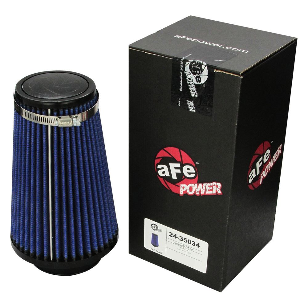 aFe Power 24-35034 Air Filter Pro 5R 3-1/2 F x 6 B x 4 T x 9 H in (Blue)