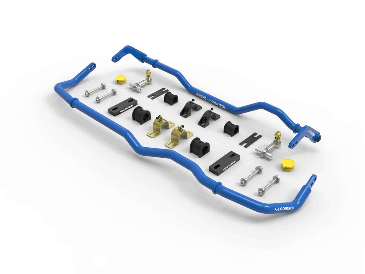 aFe Power 440-612001-L Control Front And Rear Blue Powdercoated Sway Bar Set for 2015–2020 Audi A3 Quattro