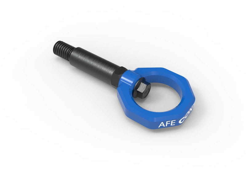 aFe Power 450-502001-L Control Series Front Blue Powder Coated Tow Hook for 2014–2016 BMW 228I