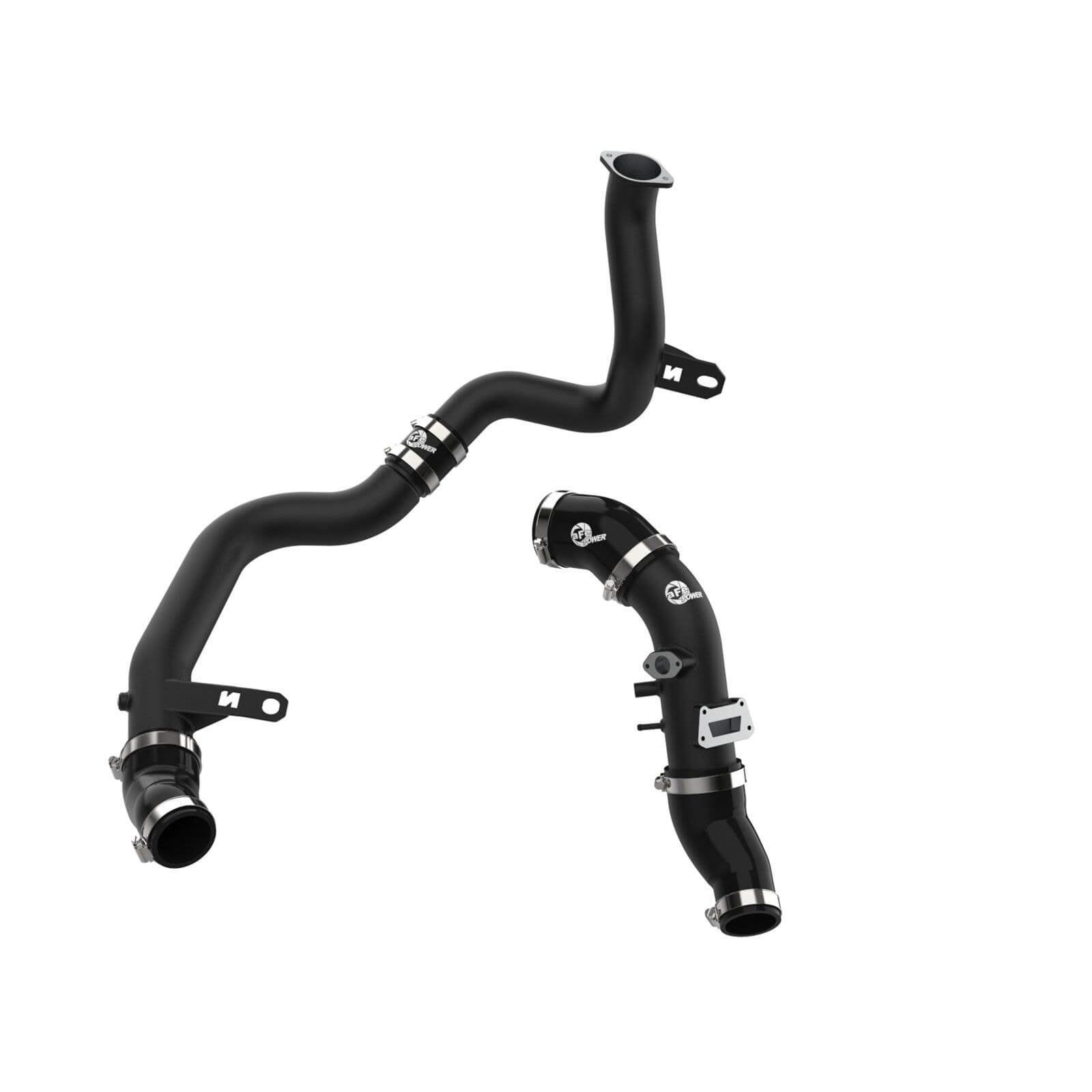 aFe Power 46-20644-B BladeRunner Black Powder Coated Aluminum Hot And Cold Charge Pipe Kit