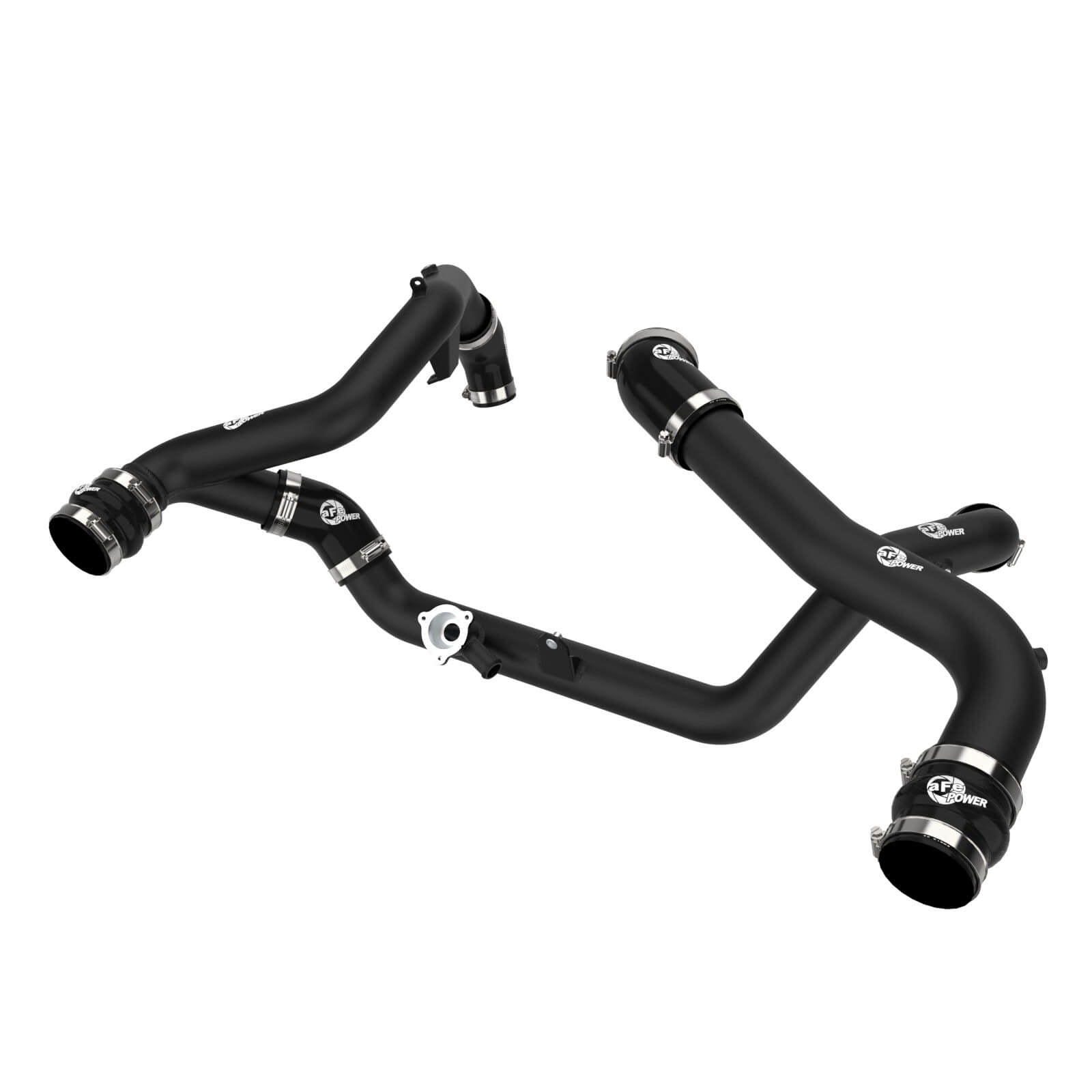 aFe Power 46-20654-B BladeRunner Black Powder Coated Aluminum Hot And Cold Charge Pipe Kit