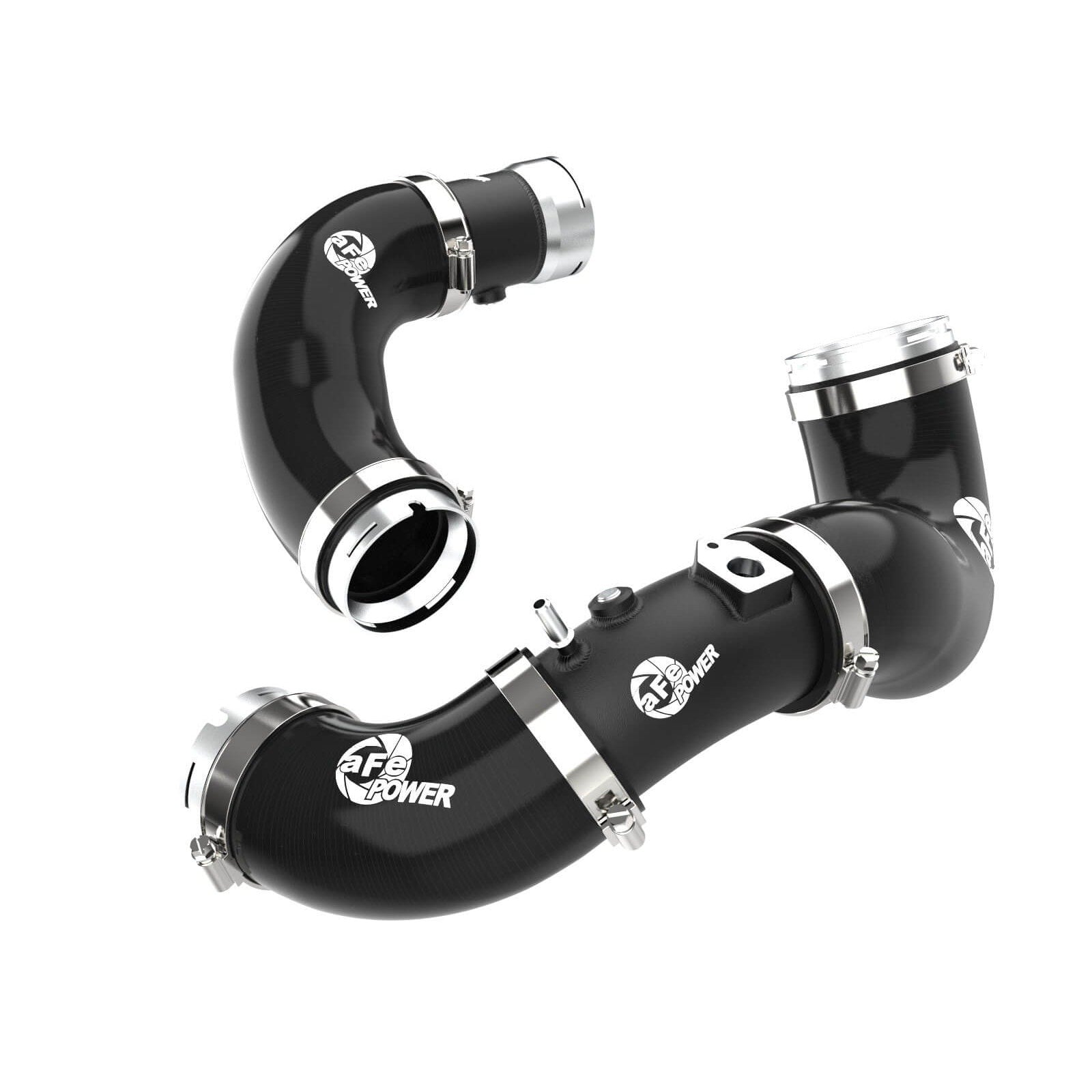 aFe Power 46-20694-B BladeRunner Black Powder Coated Aluminum Hot And Cold Charge Pipe Kit