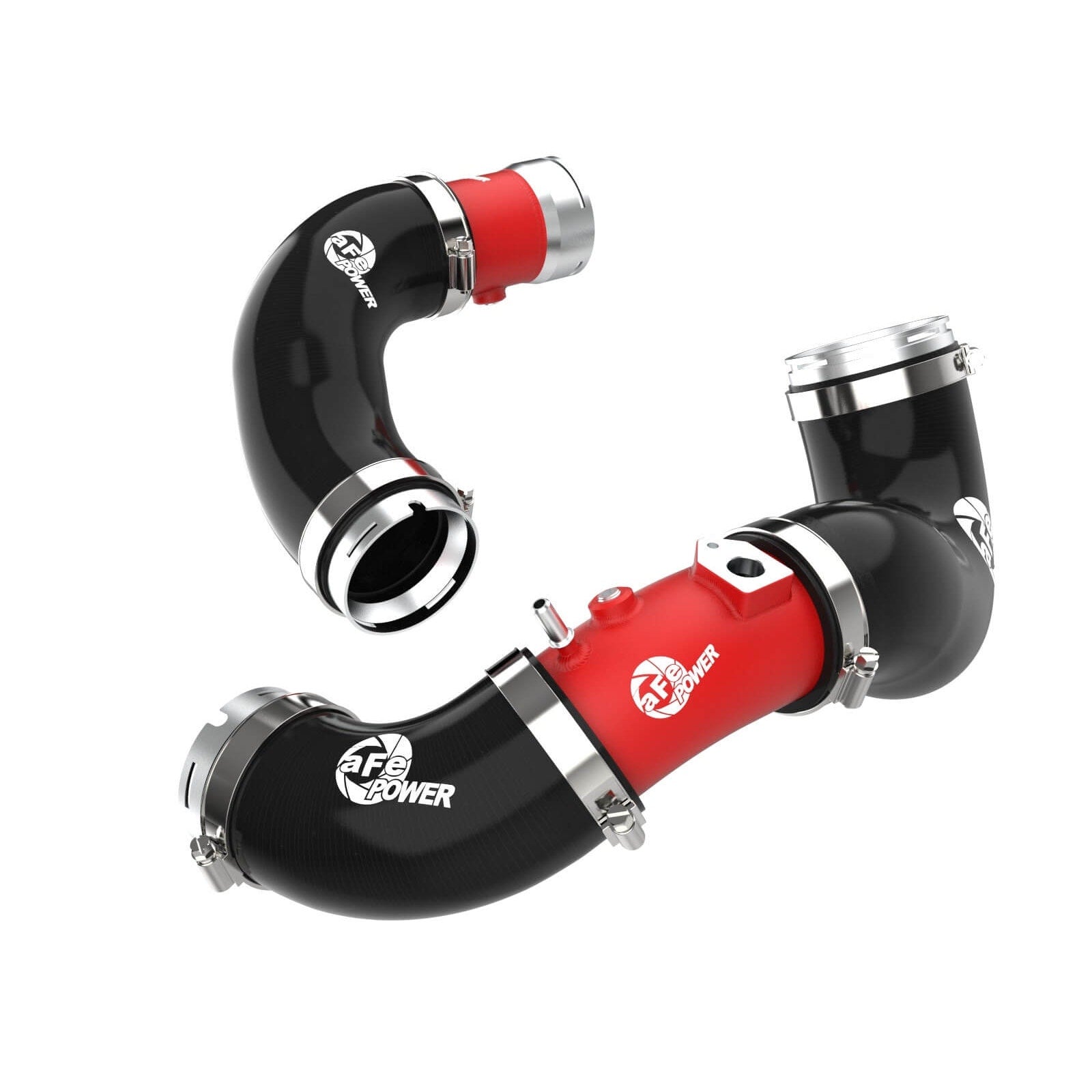 aFe Power 46-20694-R BladeRunner Red Powder Coated Aluminum Hot And Cold Charge Pipe Kit