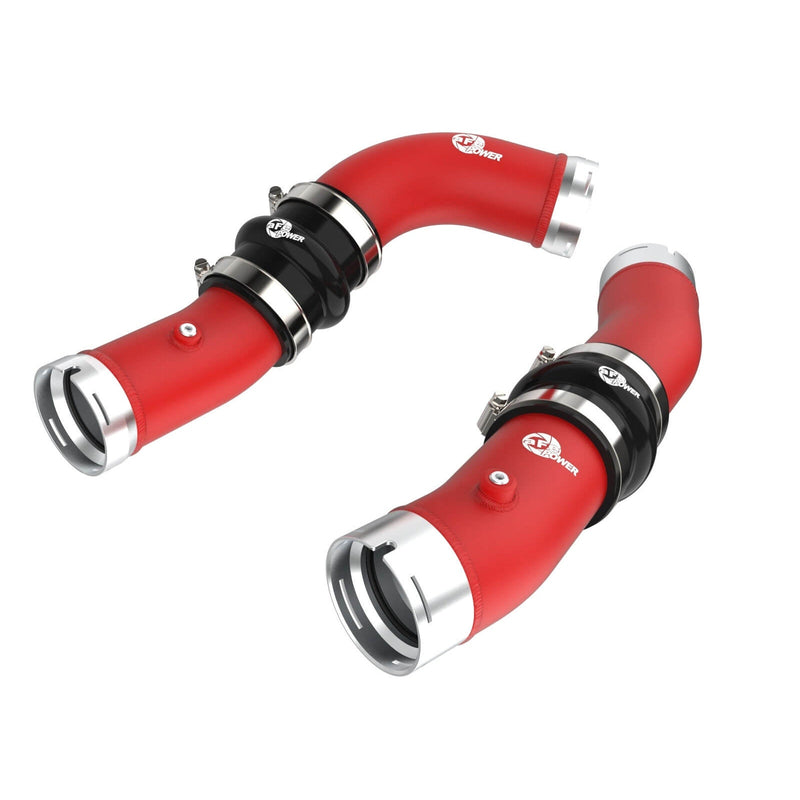 aFe Power 46-20724-R BladeRunner Red Powder Coated Aluminum Hot And Cold Charge Pipe Kit