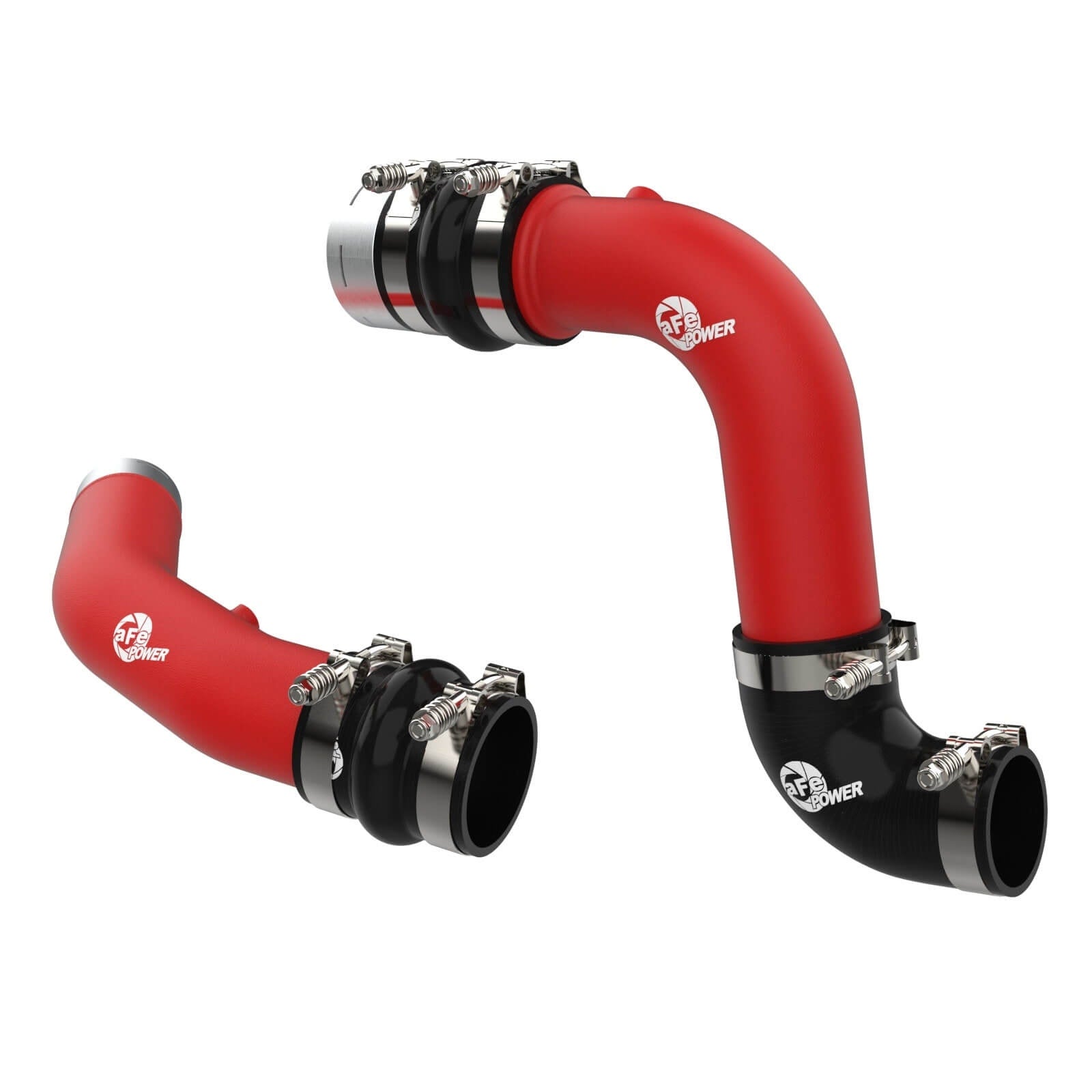 aFe Power 46-20734-R BladeRunner Red Powder Coated Aluminum Hot And Cold Charge Pipe Kit
