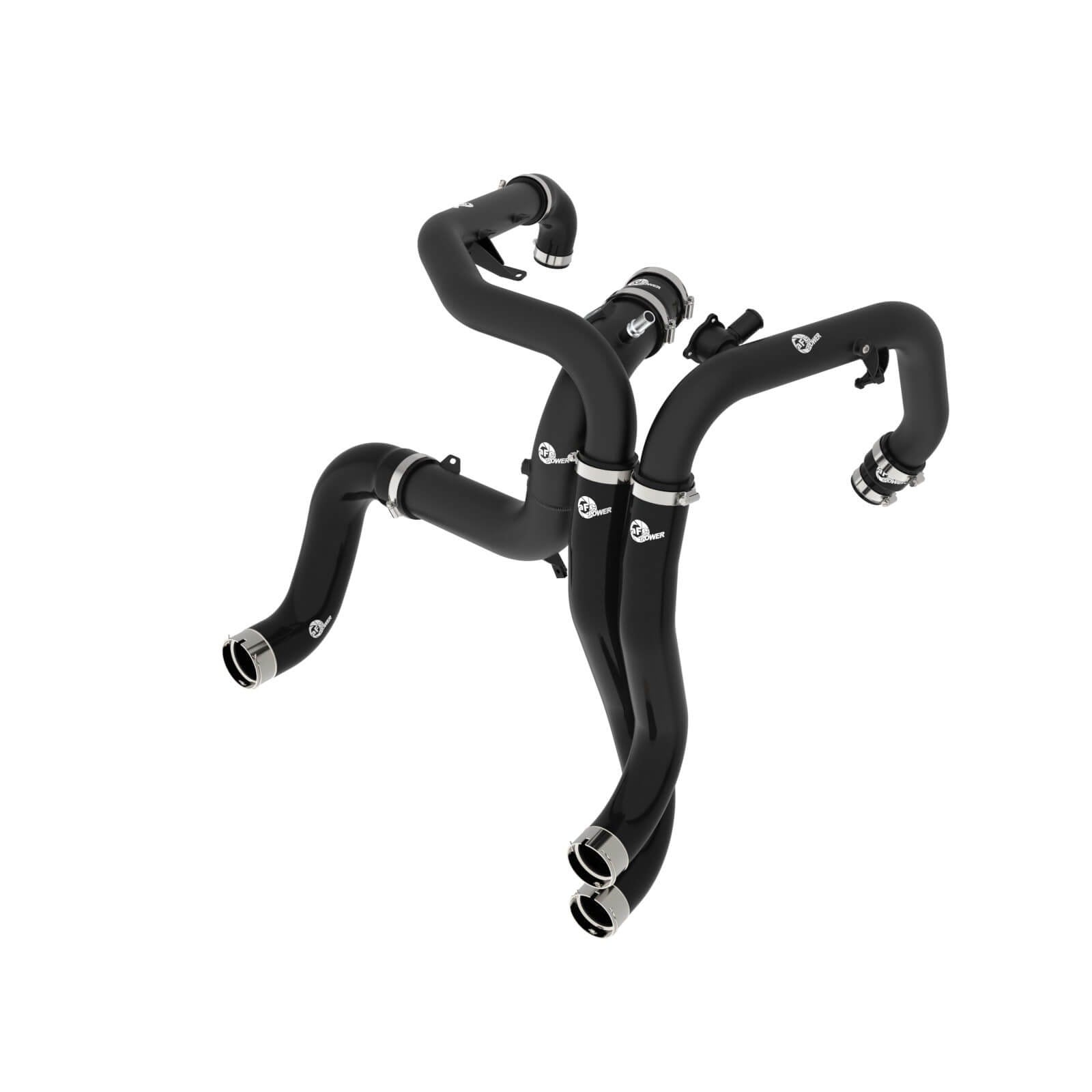 aFe Power 46-20754-B BladeRunner Black Powder Coated Aluminum Hot And Cold Charge Pipe Kit