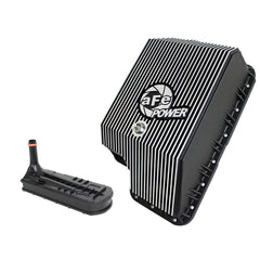 aFe Power 46-70122-1 Transmission Pan - (Wrinkle Black Powder Coat) - (Machined Fins)
