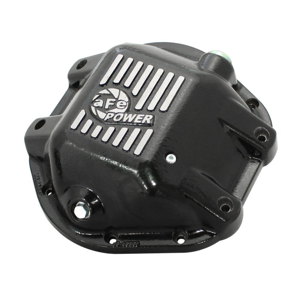 aFe Power 46-70162 Pro Series Differential Cover - Machined Fins - Die Cast A380 Aluminum w/Wrinkle Black Powder Coat - Black Finish