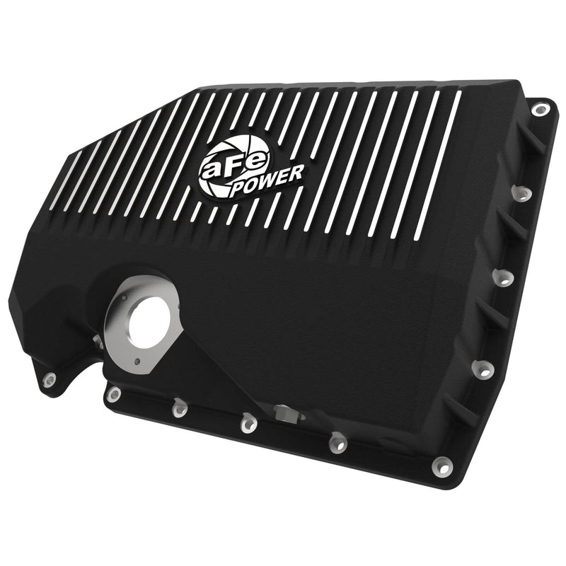 aFe Power 46-71210B Pro Series Black Powder Coated Engine Oil Pan With Machined Fins