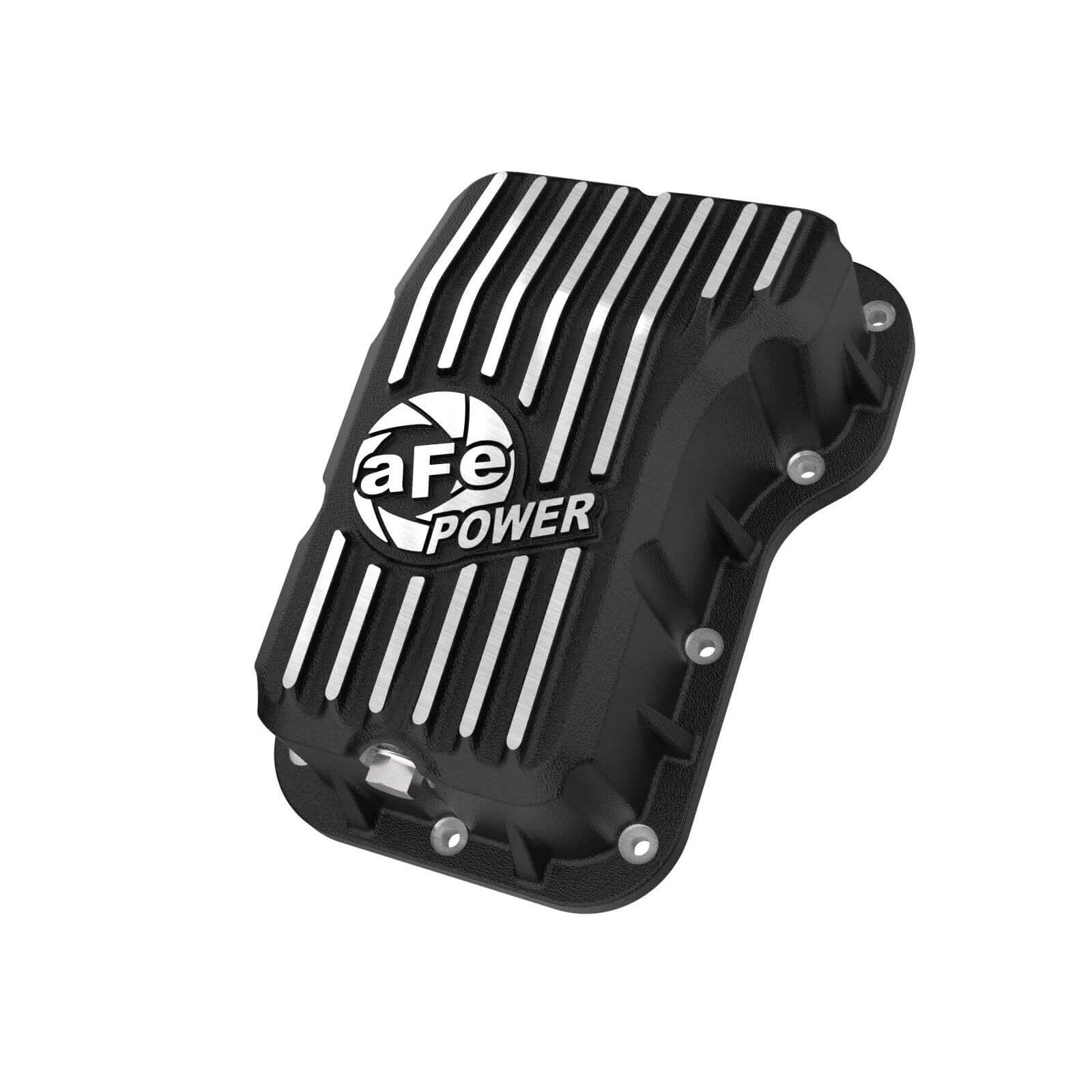 aFe Power 46-71400B Pro Series Black Transmission Pan With Machined Fins