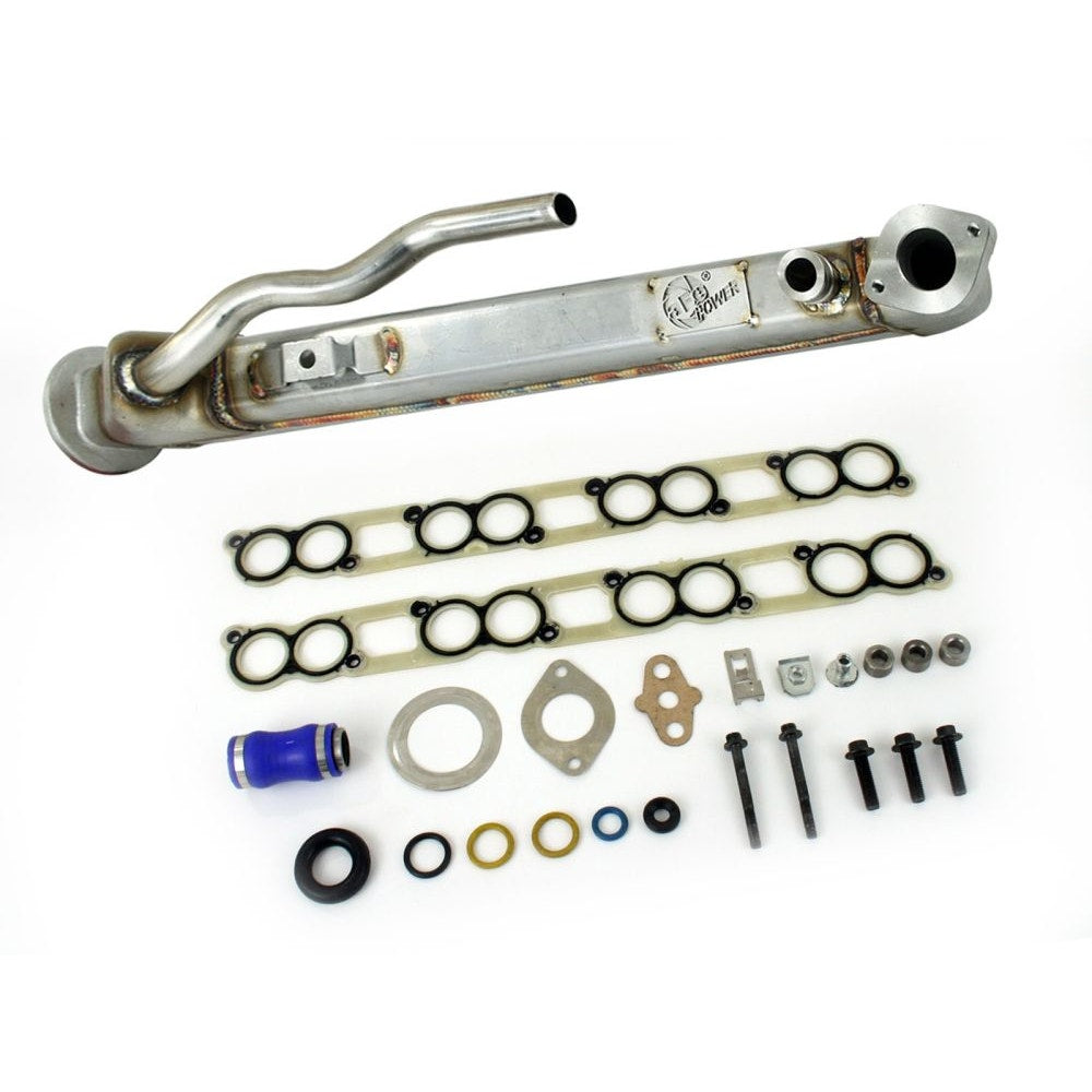 aFe Power 46-90077 Bladerunner Intercooler - Multiple Directional Vane Technology - EGR Cooler Square (w/Gaskets - Street/Strip Use Only)